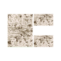 RIZE A2880 (Rectangulaire, ( T 100X130 + 2T 60X100 ), ECRU SHRINK_MARRON CAFE)