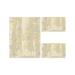 RIZE A3060 (Rectangular, ( T 100X130 + 2T 60X100 ), ECRU SHRINK_MARRON MIEL)