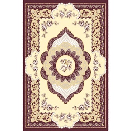 VALENCIA 93003 (Rectangulaire, 200X280, MARRON BORDEAUX_CREME)