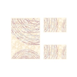 MADRID 93700 (Rectangulaire, ( T 100X130 + 2T 60X100 ), ECRU SHRINK_BOIS DE ROSE)
