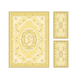 VALENCIA 92683 (Rectangulaire, ( T 160X220 + 2T 60X110 ), BEIGE_CREME)