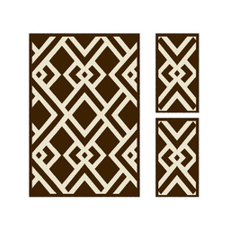 CIRTA 97830 (Rectangulaire, ( T 150X220 + 2T 60X110 ), MARRON BORDEAUX)