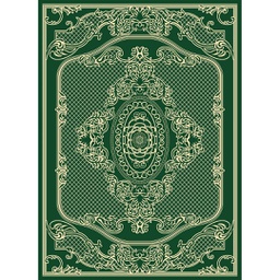 MELODIE 8661B (Rectangular, 190X275, VERT EMERAUDE_CREME)