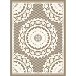 MELODIE 86625 (Rectangular, 190X275, VISON FONCE_IVOIRE)