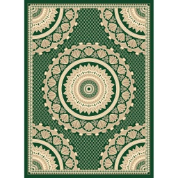 MELODIE 86620 (Rectangular, 190X275, VERT EMERAUDE_CREME)