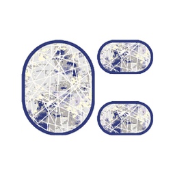 ANKARA 88880 (Oval, ( O 100X130 + 2O 60X100 ), BLEU NUIT)