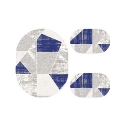 ANKARA 89170 (Ovale, ( O 100X130 + 2O 60X100 ), BLEU NUIT)