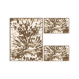 ANKARA 91480 (Rectangular, ( T 100X130 + 2T 60X100 ), MARRON CAFE)