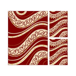 VALENCIA 82260 (Rectangulaire, ( T 160X220 + 2T 60X110 ), BORDEAUX_CREME)