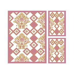 VALENCIA 66760 (Rectangular, ( T 160X220 + 2T 60X110 ), BOIS DE ROSE_CREME)