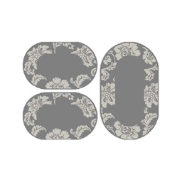 بلازا 96780 (بيضوي, ( O 80X130 + 2O 65X100 ), رمادي قاتم)