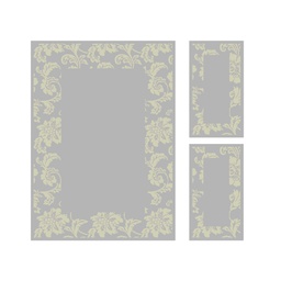 PLAZA 96780 (Rectangulaire, ( T 160X220 + 2T 60X110 ), GRIS CLAIRE)