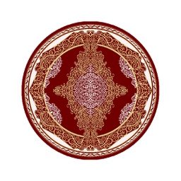 إشراق 86451 (دائري, 120X120, أحمر عنابي)