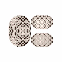 WISSEM 0785D (Oval, ( O 80X115 + 2O 50X80 ), IVOIRE, Tuft)