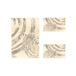 MADRID A3770 (Rectangulaire, ( T 100X130 + 2T 60X100 ), ECRU SHRINK_BRONZE)
