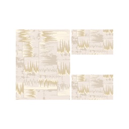 MADRID A3700 (Rectangulaire, ( T 100X130 + 2T 60X100 ), ECRU SHRINK - BEIGE)