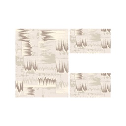 MADRID A3700 (Rectangulaire, ( T 100X130 + 2T 60X100 ), ECRU SHRINK_BRONZE)