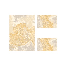MADRID A3780 (Rectangulaire, ( T 100X130 + 2T 60X100 ), ECRU SHRINK_OR)