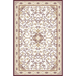 VALENCIA 51123 (Rectangular, 250X400, MARRON BORDEAUX_CREME)