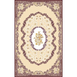 فالينسيا 92943 (مستطيل, 250X400, بني عنابي / قشدي)