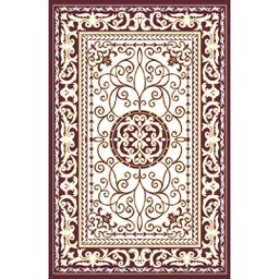 VALENCIA 9258B (Rectangulaire, 250X400, MARRON BORDEAUX_CREME)