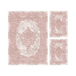 JAKARTA A2693 (Rectangulaire, ( T 160X220 + 2T 60X110 ), ECRU SHRINK_BOIS DE ROSE)