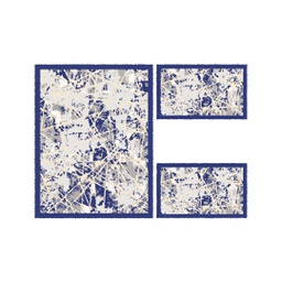 ANKARA 88880 (Rectangular, ( T 100X130 + 2T 60X100 ), BLEU NUIT)