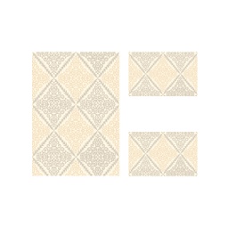 MADRID 97440 (Rectangulaire, ( T 100X130 + 2T 60X100 ), ECRU SHRINK - IVOIRE)