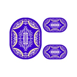 PLAZA 92376 (Oval, ( O 100X130 + 2O 60X100 ), BLEU ROI)