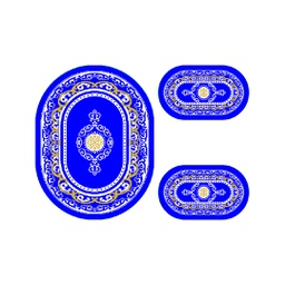 PLAZA 92386 (Oval, ( O 100X130 + 2O 60X100 ), BLEU ROI)
