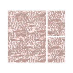 JAKARTA A0813 (Rectangular, ( T 160X220 + 2T 60X110 ), ECRU SHRINK_BOIS DE ROSE)