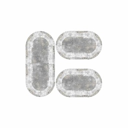 وسام 0615D (بيضوي, ( O 50X110 + 2 O50X80 ), متعدد الألوان, تفت)