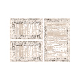 MANISA A4440 (Rectangulaire, ( T 80X130 + 2T 65X100 ), BLANC CASSE SHRINK_IVOIR)