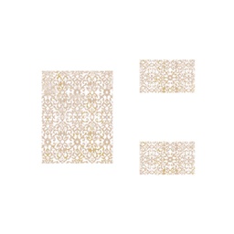 MANISA A4420 (Rectangular, ( T 100X130 + 2T 60X100 ), BLANC CASSE SHRINK_IVOIR)