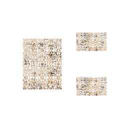 MANISA A4420 (Rectangular, ( T 100X130 + 2T 60X100 ), BLANC CASSE SHRINK_MARRON CAFE)