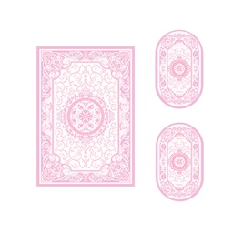 VALENCIA 51133 (Ensembles Variés, ( T 155X220 + 2O 90X55 ), BOIS DE ROSE_CREME)