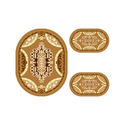 بلازا 92376 (بيضوي, ( O 100X130 + 2O 60X100 ), بني عسلي)