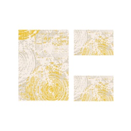OZEL A3820 (Rectangulaire, ( T 100X130 + 2T 60X100 ), ECRU SHRINK - IVOIRE)