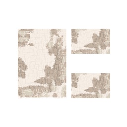 OZEL A1590 (Rectangulaire, ( T 100X130 + 2T 60X100 ), ECRU SHRINK_BRONZE)