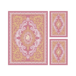 ISHRAK 85072 (Rectangulaire, ( T 140X220 + 2T 60X110 ), BOIS DE ROSE)