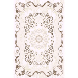 YARA A6080 (Rectangulaire, 165X230, ECRU SHRINK - MARRON CAFÈ)