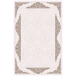 YARA A6430 (Rectangular, 165X230, ECRU SHRINK - MARRON CAFÈ)