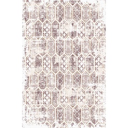 QAMAR A6230 (Rectangular, 200X275, ECRU SHRINK_MRRON CHOCO)