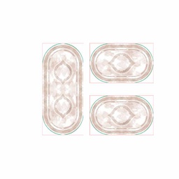 وسام 2183A (بيضوي, ( O 50X110 + 2 O50X80 ), متعدد الألوان, تفت)