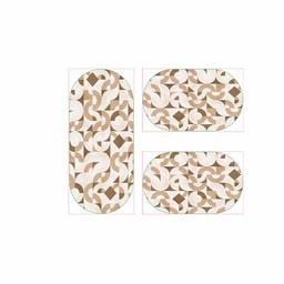 WISSEM 0876D (Oval, ( O 50X110 + 2 O50X80 ), MULTI COULEURS, Tuft)
