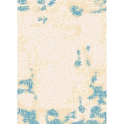 OZEL A1590 (Rectangular, 60X100, ECRU SHRINK_BLEU)