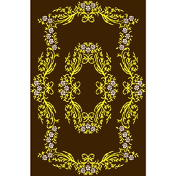 بلازا 9677B (مستطيل, 200X280, لون القهوة البني)
