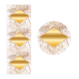STORY 1895A (Roller &amp; Round, ( C 80X300 + R 80X80 ), MULTI COULEURS, Lamination)