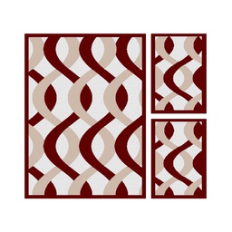 CIRTA 93388 (Rectangulaire, ( T 150X220 + 2T 60X110 ), BORDEAUX)