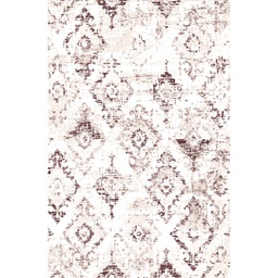 QAMAR A5240 (Rectangulaire, 200X275, BLANC CASSE SHRINK_MARRON CHOCO)